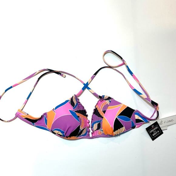 Salt+Cove Kaleidoscope Smocked Bikini Swim Top - Picture 4 of 6